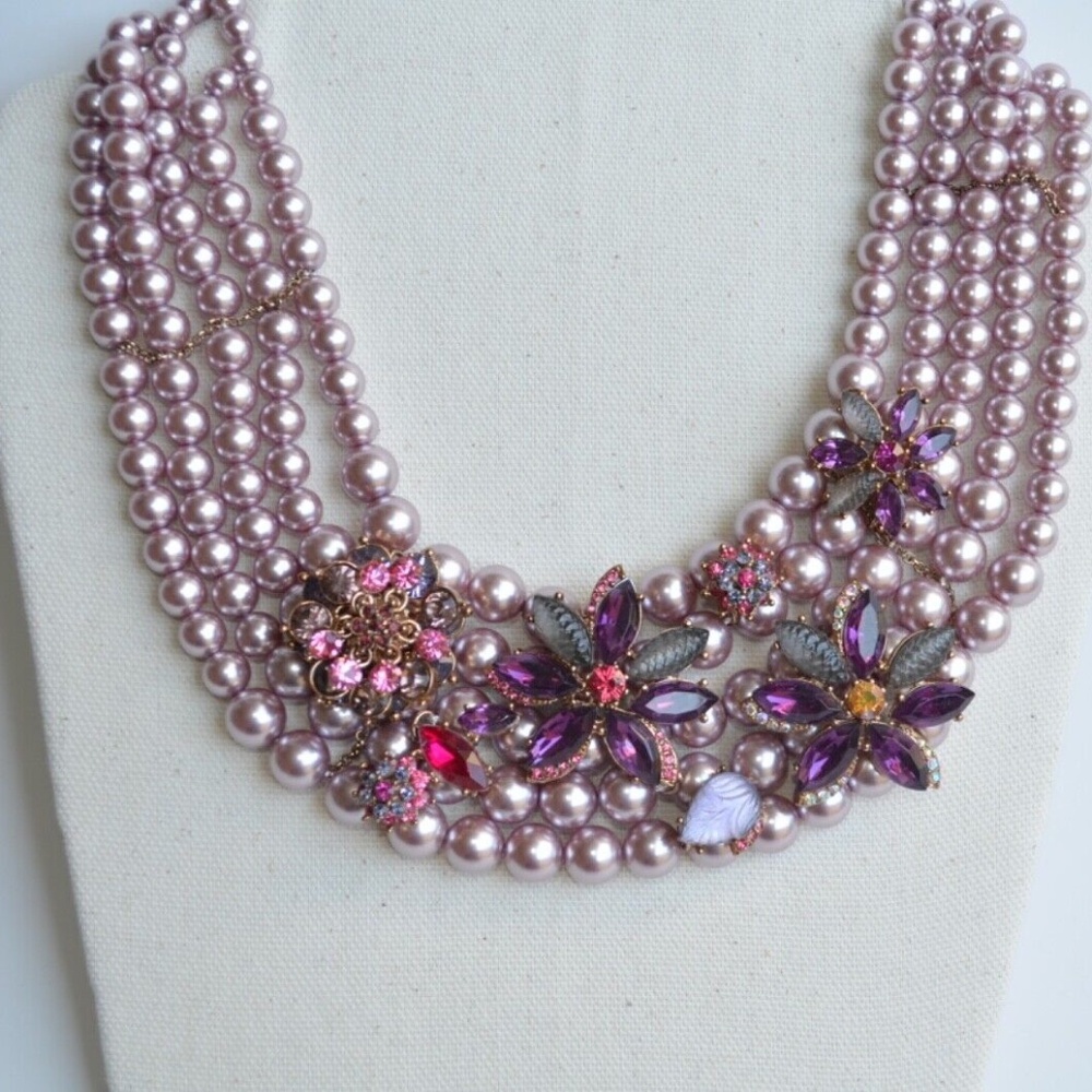 Betsey Johnson Fall Follies Pearls Statement Necklace